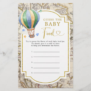  kaart Hete Luchtballon Douche Guess Baby Food