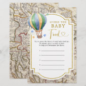  kaart Hete Luchtballon Douche Guess Baby Food (Voorkant / Achterkant)