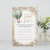  kaart Hete Luchtballon Douche Guess Baby Food (Staand voorkant)