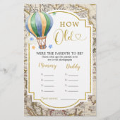  kaart heteluchtballon hoe oude ouders (Voorkant)