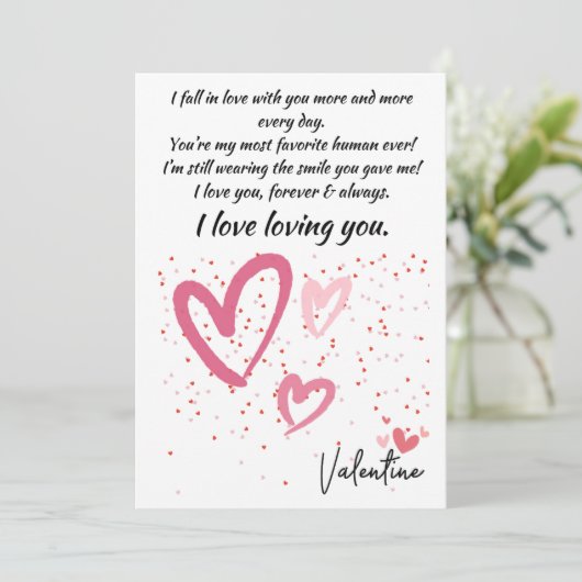 KAART HOEFT OP VALENTIJN, IK HERFST VAN JE. (Staand voorkant)