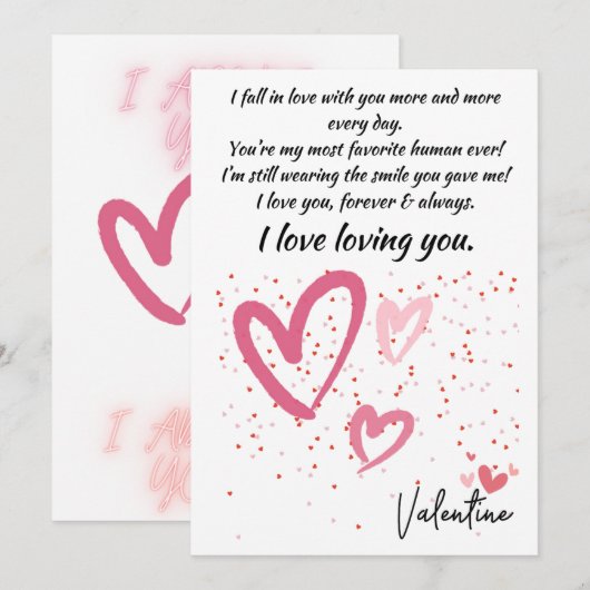 KAART HOEFT OP VALENTIJN, IK HERFST VAN JE. (Voorkant / Achterkant)