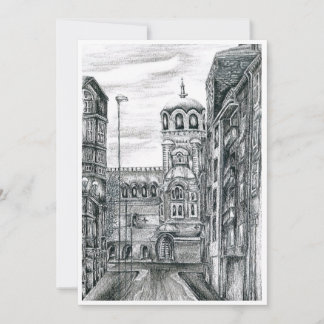 Kaart, hoofdstad Sofia van Bulgarije Bedankkaart