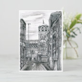 Kaart, hoofdstad Sofia van Bulgarije Bedankkaart (Staand voorkant)