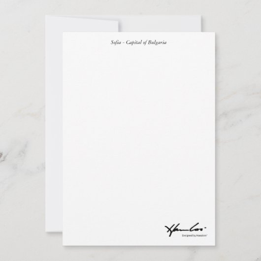Kaart, hoofdstad Sofia van Bulgarije Bedankkaart (Achterkant)
