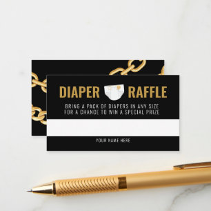 Kaart Hop Hop Diaper Raffle Ticket Enclosure