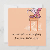 kaart huwelijk felicitatie uitnodiging (Achterkant)