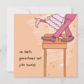 kaart huwelijk felicitatie uitnodiging (Voorkant)