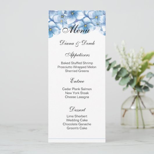 Kaart Hydrangea Menu (Staand voorkant)