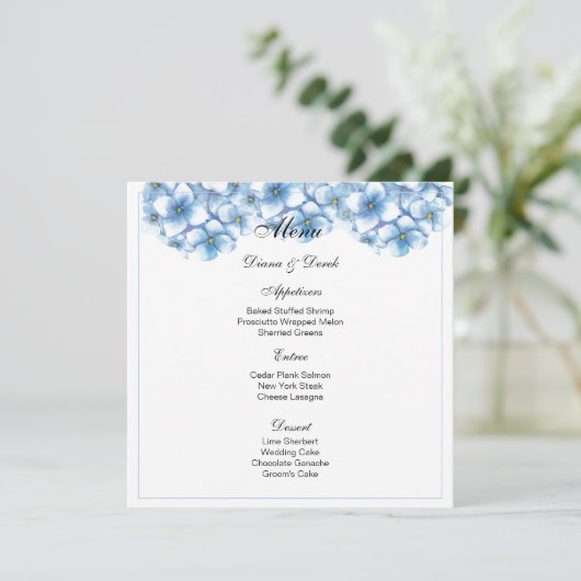 Kaart Hydrangea Menu (Staand voorkant)