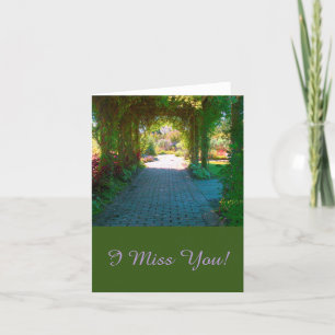 Kaart, "I MISS YOU" / WIJNSTOK OVERDEKTE HAVEN IN Kaart