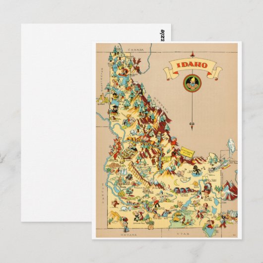  kaart Idaho Funny (Voorkant / Achterkant)