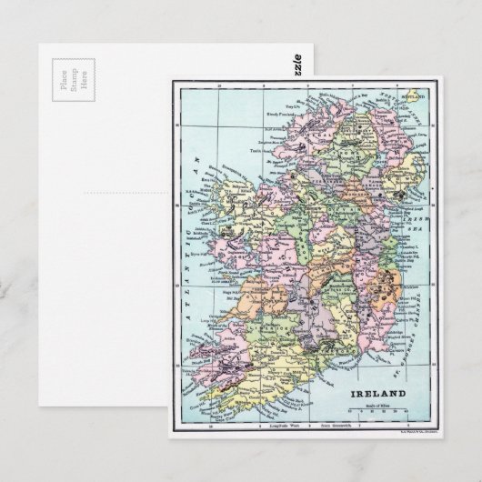  kaart - Ierland (Voorkant / Achterkant)