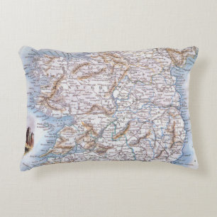 Kaart: Ierland, 1851 Decoratief Kussen