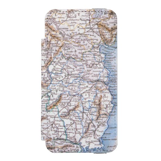 Kaart: Ierland, 1851 Incipio iPhone Portemonnee Hoesje (Voorkant Agenda)