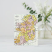 KAART: IERLAND, c1890 Briefkaart (Staand voorkant)