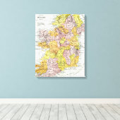 KAART: IERLAND, c1890 Canvas Afdruk (Insitu (Houten vloer))