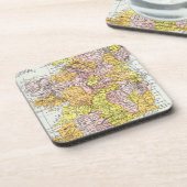 KAART: IERLAND, c1890 Drankjes Onderzetter (Linkerzijde)