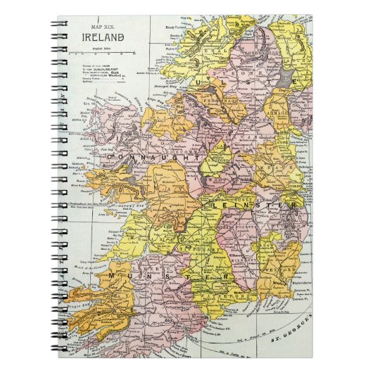 KAART: IERLAND, c1890 Notitieboek (Voorkant)