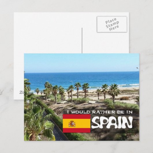[Kaart] Ik zou liever in Spanje zijn Briefkaart (Voorkant / Achterkant)