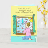 Kaart in Chaotic Times aanmoedigen (Gele Bloem)