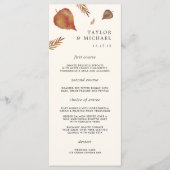 Kaart in het herfst Leaves Wedding Menu (Voorkant)