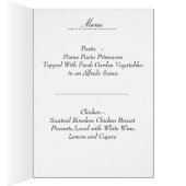 Kaart in het menu Dinner Gold Damask Floral (Binnen (Rechts))