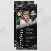 Kaart in het menu Photo Black en Silver Agate (Voorkant / Achterkant)