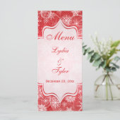 Kaart in het menu Rood- en witsneeuwvlokken (Staand voorkant)