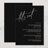 Kaart in het menu Zwart-witwieden met een minimali (Voorkant / Achterkant)