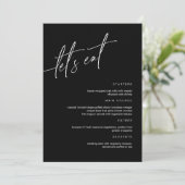 Kaart in het menu Zwart-witwieden met een minimali (Staand voorkant)