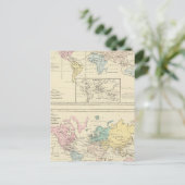 Kaart in kleur van de Wereld (Staand voorkant)