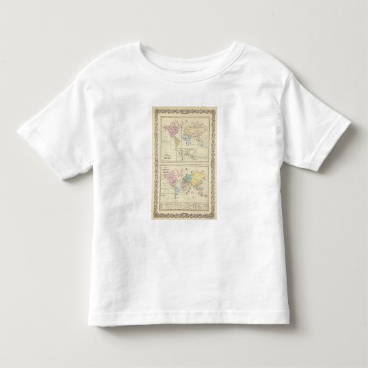 Kaart in kleur van de Wereld Kinder Shirts (Voorkant)