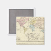 Kaart in kleur van de Wereld Magneet (Voorkant / Achterkant)