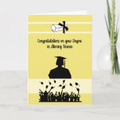 Kaart in Library Science met Vrouw Afstudeerder. (Voorkant)