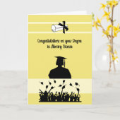 Kaart in Library Science met Vrouw Afstudeerder. (Gele Bloem)