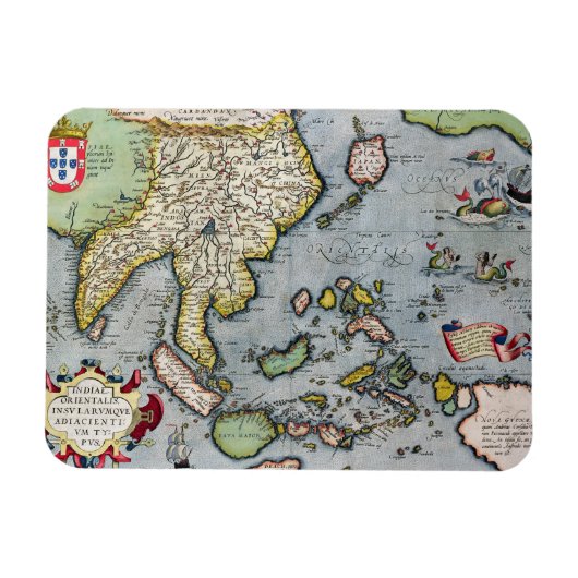  kaart | India naar Nieuw-Guinea Magneet (Horizontaal)