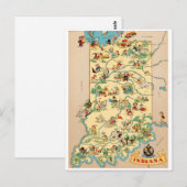  kaart Indiana (Voorkant / Achterkant)