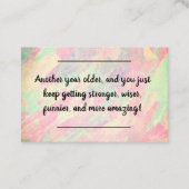 Kaart insert -Verjaardag Groeten! Visitekaartje (Voorkant)