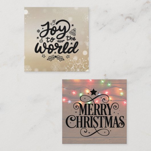 Kaart Inserts voor Handgemaakte Kaarten Kerst Vierkante Visitekaartje (Voorkant / Achterkant)