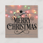 Kaart Inserts voor Handgemaakte Kaarten Kerst Vierkante Visitekaartje (Achterkant)