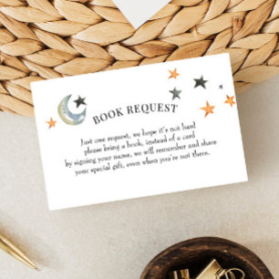 Kaart invoegen voor Halloween Baby shower Book Req Visitekaartje