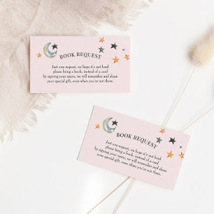 Kaart invoegen voor Halloween Baby shower Book Req Visitekaartje