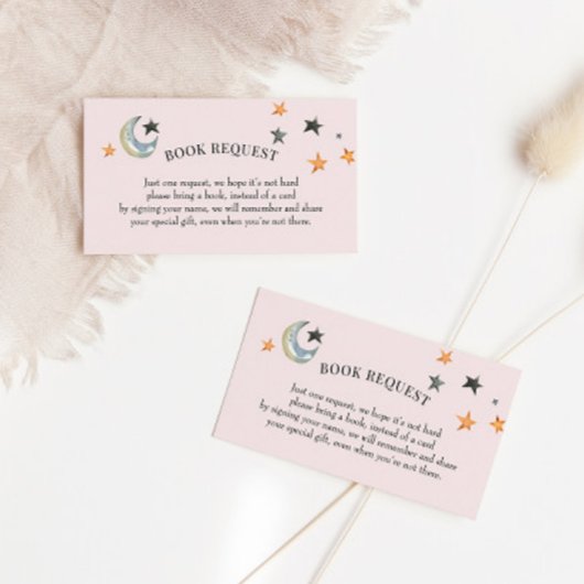Kaart invoegen voor Halloween Baby shower Book Req Visitekaartje