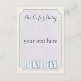 kaart invoeren, boeken voor babykaart