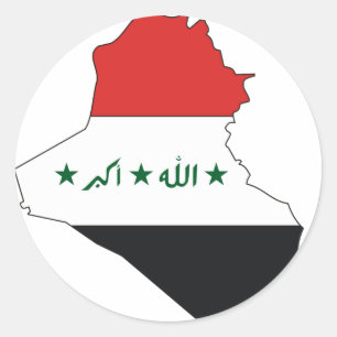 Kaart Irak Ronde Sticker