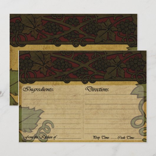 Kaart Italiaanse stijl Ontvanger (Voorkant / Achterkant)