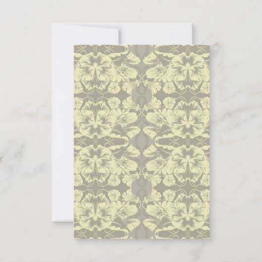 Kaart Ivory and Gray Floral Wedding Response (Achterkant)