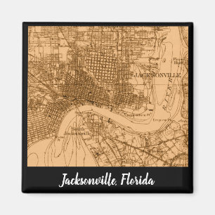  kaart Jacksonville Florida Magneet
