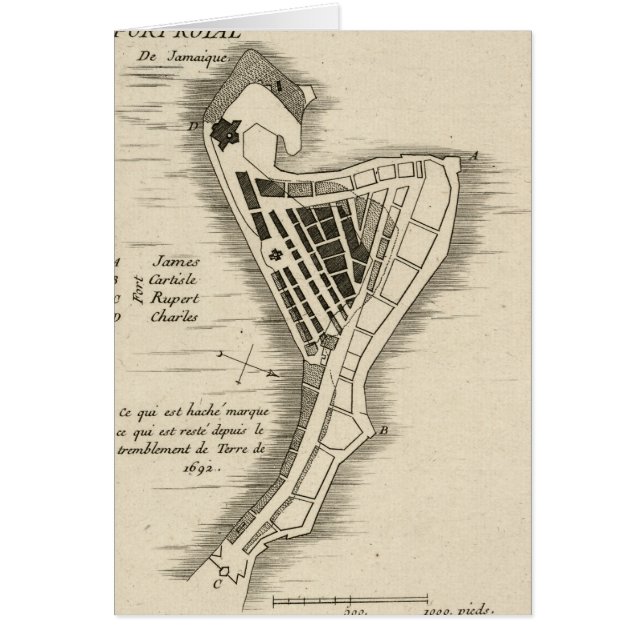 KAART: JAMAICA, 1755 (Voorkant)